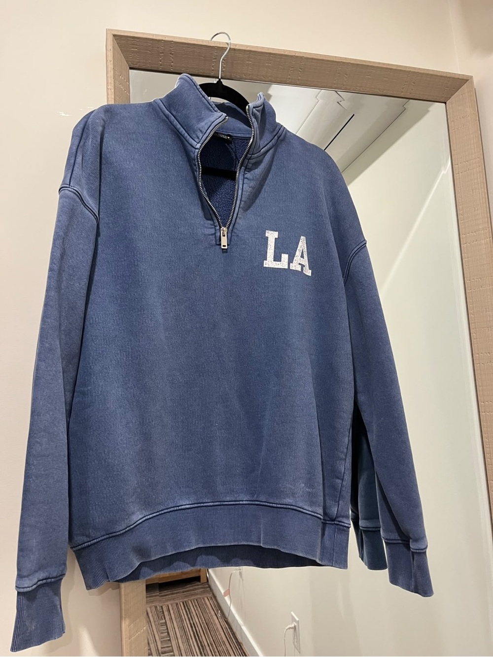 Zara LA Half-Zip Pullover Sweatshirt - Blue size S